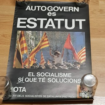 Lote 40 carteles de política.