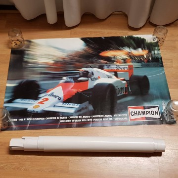 Lote 10 carteles automovilismo, motociclismo, ciclismo y aviación.