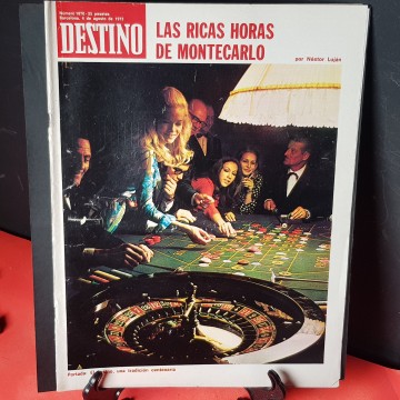 Revista destino 1870, 4 agosto 1973 las ricas horas de Montecarlo