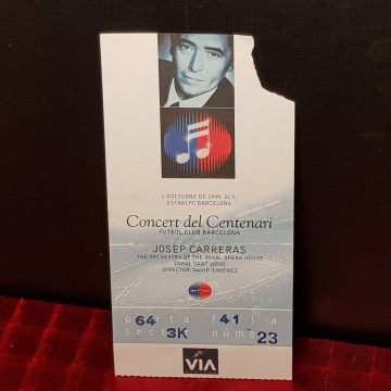 Entrada Concert del Centenari F.C.Barcelona - Josep Carreras.