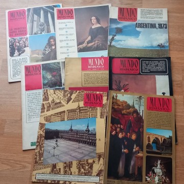 Lote 8 revistas Mundo Hispánico, años 70.