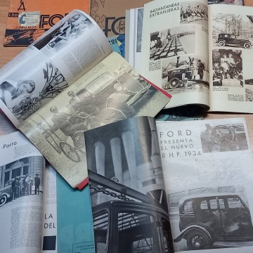 Lote 9 revistas Ford años 30.