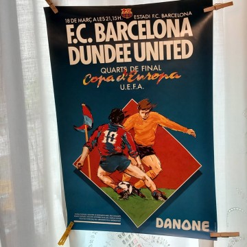 Cartel F.C. Barcelona vs Dundee United.
