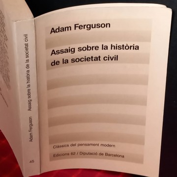 Assaig sobre la història de la societat civil, Adam Ferguson.