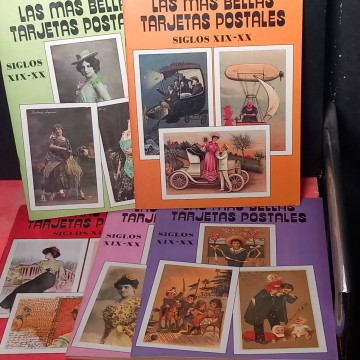 Lote 5 álbumes Las más bellas tarjetas postales.