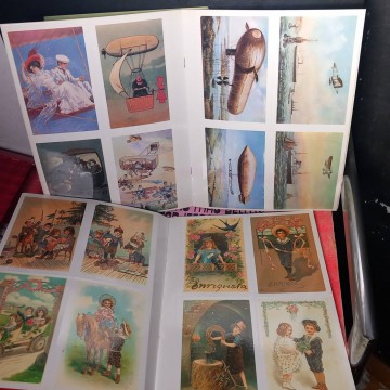 Lote 5 álbumes Las más bellas tarjetas postales.