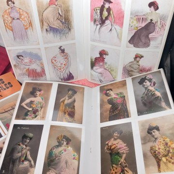 Lote 5 álbumes Las más bellas tarjetas postales.