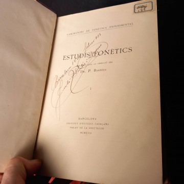 Estudis fonètics I, dr. P. Barnils (firmat).