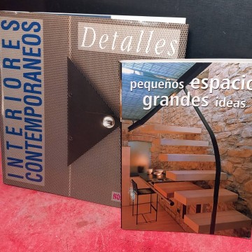 Lote 2 libros de interiorismo.