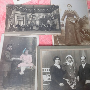 Lote 9 albúminas y fotopostales antiguas.