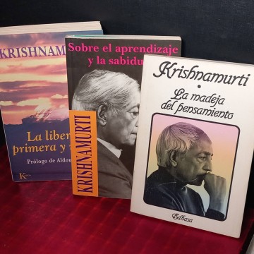 Lote 3 libros de Krishnamurti.