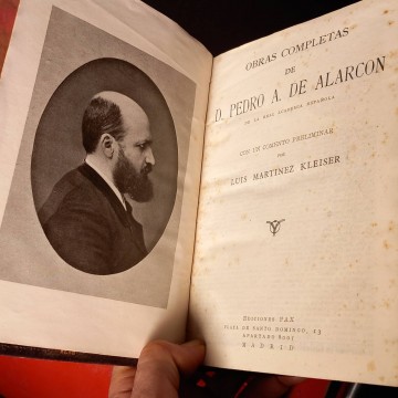 Obras completas de don Pedro de Alarcón.