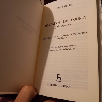 Tratados de lógica (Órganon), Aristóteles.