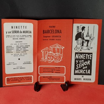 Programa de teatro Ninette y un señor de Murcia de Miguel Mihura