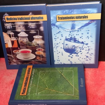Lote 3 libros de medicina natural y alternativa.