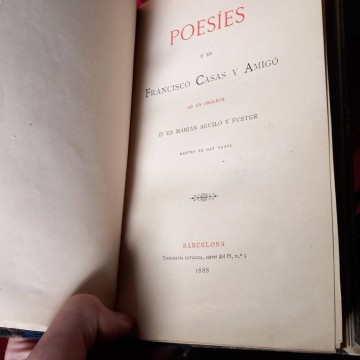 Poesies, Francisco Casas y Amigó.
