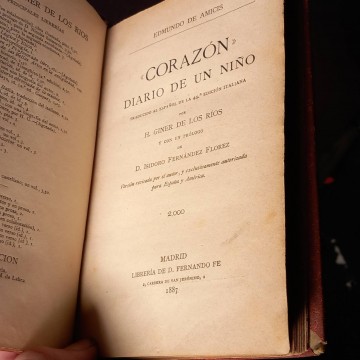 Corazón, diario de un niño (Marco, de los Apeninos a los Andes), Edmundo de Amicis.