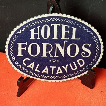 Etiqueta de viaje hotel Fornos Calatayud 2 €