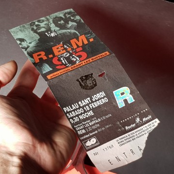 Entrada concierto REM Palau Sant Jordi 1995 Barcelona 8 €