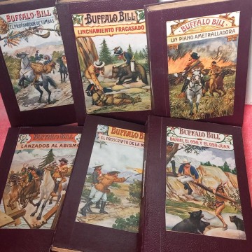 Lote 6 novelas Aventuras extraordinarias de Buffalo Bill, Gregorio Lafuerza.