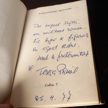 Romanticismo militante, Teresa Pàmies (firmado).