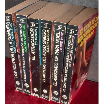 Lote 6 novelas de misterio.