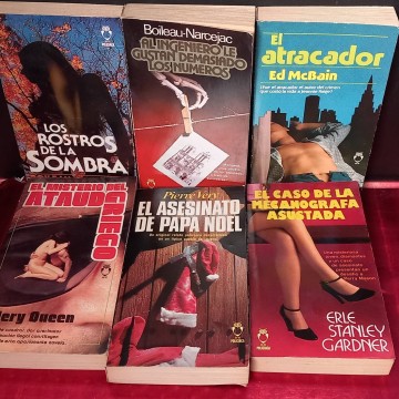 Lote 6 novelas de misterio.