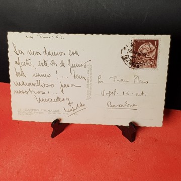 Postal Castro Urdiales detalle del parque 1962 ediciones Arribas 13