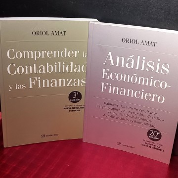 Lote 2 libros de economía y contabilidad de Oriol Amat.