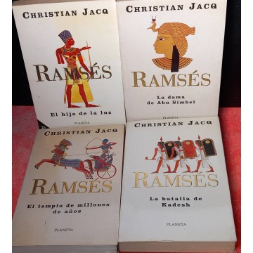 Lote 4 volúmenes Ramsés, Christian Jacq.