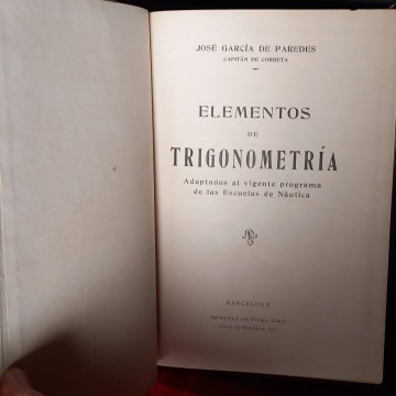 Elementos de trigonometría, José García de Paredes.