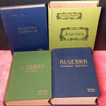 Lote 4 libros de álgebra.