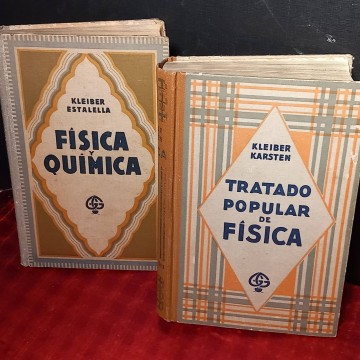 Lote 2 libros de física y química.
