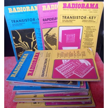Lote 19 revistas Radiorama (electrónica, tv, radio, HI-Fi, ciencia).