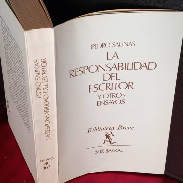 La responsabilidad del escritor y otros ensayos, Pedro Salinas.
