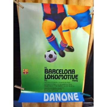 Cartel F.C. Barcelona Lokomotive de Leipzig Recopa de Europa