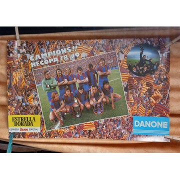 póster F.C. Barcelona campions recopa 78 - 79.