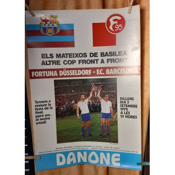 Cartel Fortuna Düsseldorf - F.C. Barcelona 1979.