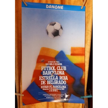 Cartel F.C. Barcelona - Estrella Roja de Belgrado.