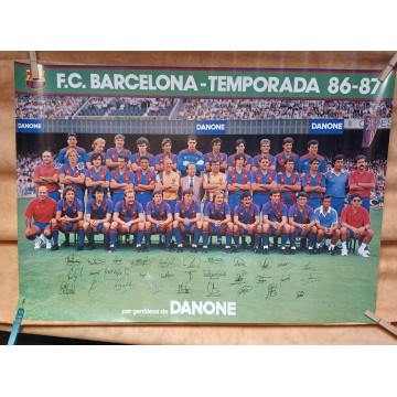 Póster plantilla F.C. Barcelona 86-87.