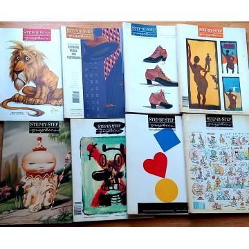 Lote 8 revistas de diseño gráfico Step by step graphics.