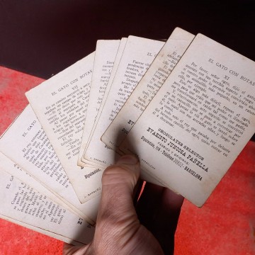 El gato con botas, colección completa de 12 cromos.