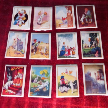 Lote 12 cromos El gato con botas, Tupinamba