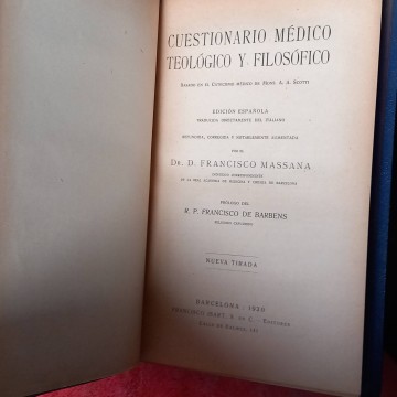 Cuestionario médico, teológico y filosófico, Francisco Massana.