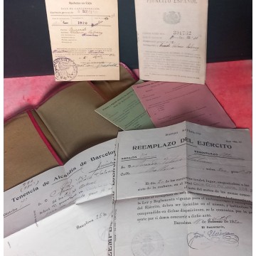 Cartera de la cartilla militar de tropa del ejército español.