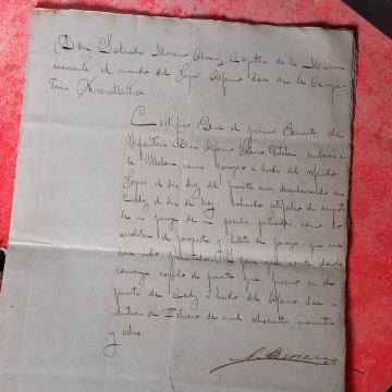 Certificado del 1898.