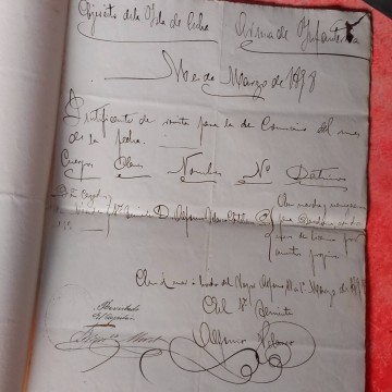 Certificado del 1898.
