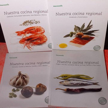 Lote 4 libros Nuestra cocina regional thermomix.