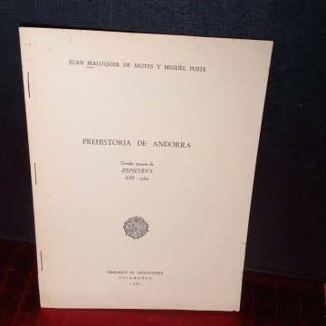 Prehistoria de Andorra, Juan Maluquer de Motes.