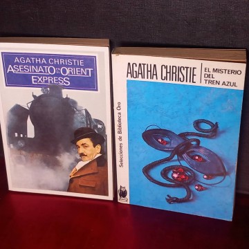 El misterio del tren azul y Asesinato en el Orient Express, Agatha Christie.